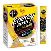 4C Energy Rush Stix - Half & Half Iced Tea Lemonade Sugar Free with Taurine 18CT