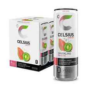 CELSIUS Sparkling Kiwi Guava, Functional Essential Energy Drink 12 fl oz Can Pk4