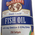 Barlean's Fresh Catch Orange Flavor Fish Oil 250ct Exp25+ #0087