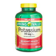 Potassium Caplets Dietary Supplement Value Size, 99 Mg, 500 Count