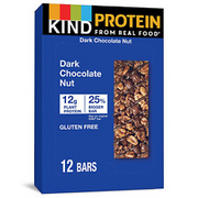Protein Bars Dark Chocolate Nut Healthy Snacks, Gluten Free 12G Protein 12 Count