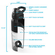 32 Fluid Ounces Shaker Bottle Black 32 fl oz Shaker bottle