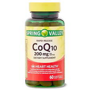 Spring Valley Rapid-Release CoQ10 Dietary Supplement Softgels, 200mg, 60 Count