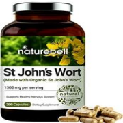 St John's Wort Organic Capsules for Better Mood & Nervous System (200ct)