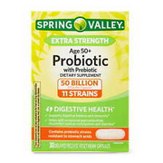 Spring Valley Extra Strength Probiotic w/ Prebiotic Dietary Supplement,30 Count