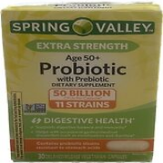 Spring Valley Extra Strength Probiotic w/ Prebiotic Dietary Supplement,30 Count