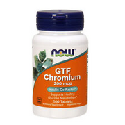 NOW GTF CHROMIUM 100 Tablets - Supporting Glucose Metabolism