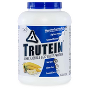 Body Nutrition Trutein High Protein Powder: 45% Whey, 45% Casein, 10% Egg White, Gluten-Free, Low Sodium, Grass Fed Whey Protein Powder, Gym Supplement & Breakfast Shake, Banana Cream, 4lb