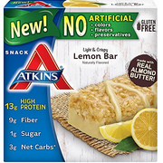 Atkins Snack Light Crispy Lemon Bar, 5 Little Bars (Pack of 2)