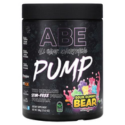 ABE Zero Stim Pre-Workout for Explosive Focus, Energy, and Muscle Pumps | Sour Gummy Bear | 40 or 20 Servings | Stimulant-Free Formula | Citrulline Malate, Creatine, Beta-Alanine
