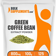 BULKSUPPLEMENTS.COM Green Coffee Bean Extract Powder - Green Coffee Bean Supplements, Green Coffee Bean Powder - Energy Support, Gluten Free, 800mg per Serving, 100g (3.5 oz) (Pack of 1)