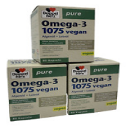 3 x Doppelherz Omega 3 Fettsäure Vegan Pure Kapseln 240 Stück mit Leinöl NEU OVP