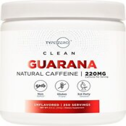 Type Zero Clean Guarana Powder Drink Mix (250 Servings, Unflavored)