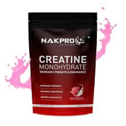 NAKPRO Micronised Creatine Monohydrate Protein Powder Lychee - 250gm