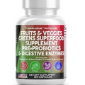 Clean Nutraceuticals Fruits and Veggies Supplement Reds & Green Superfood - Bala
