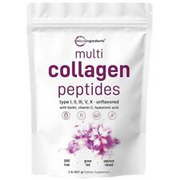 Multi Collagen Peptides Powder- Hydrolyzed Protein Peptides with Hyaluronic Acid
