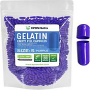 Capsules Express Size 5 Purple Empty Gelatin Capsules Gelcaps Kosher Pills Caps