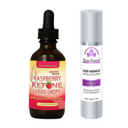 Raspberry Ketone Weight Loss Fat Burner Liquid Drops & Anti-Aging Facial Serum
