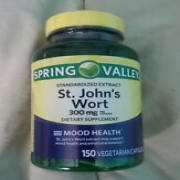 Spring Valley St. John's Wort Capsules 300mg 150 Veget Mood Balance Support 3/25