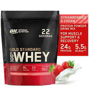Optimum Nutrition, Gold Standard 100% Whey Protein, Strawberries & Cream 22 Serv