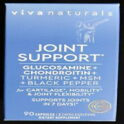 Viva Naturals Joint Support Glucosamine Chondroitin MSM Turmeric 90 Capsules