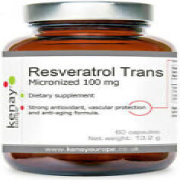 RESVERATROL TRANS 98-99% MICRONIZED FROM JAPANESE KNOTWEED 100 MG 60 CAPSULES