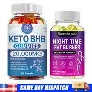 Keto Gummies Diet Weight Loss 60ct Night Time Fat burner Appetite Suppressant