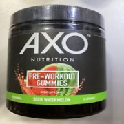 AXO Nutrition, Pre-Workout Energy Gummies, Sour Watermelon Flavor, 75...