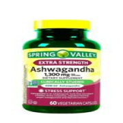 Spring Valley Extra Strength Ashwagandha  Vegetarian Capsules, 1300 mg 60 count