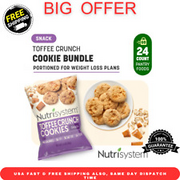 Nutrisystem Toffee Crunch Cookie Bites Shelf-Stable Diet Friendly Snacks 24 Pack