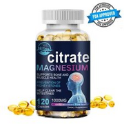 Magnesium Citrate 1000mg Capsules 238% Super Strong Effective Vegan 120 Pills