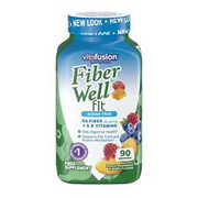 Vitafusion Fiber Well Fit Fiber + B Vitamin Sugar-Free Gummies Peach/Berry 90 Ct