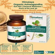 Himalaya Organic Ashwagandha 670 MG | General Wellness | Pack of 60 and 30