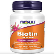 NOW FOODS Biotin (1000 mcg), Extra Strength - 100 Veg Capsules