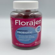 NEW Florajen Digestive+ Probiotic, 50 Gummies Digestive & Immune Support x5/24