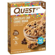 Quest Chocolate Chip Cookie Dough Protein Bar, Gluten Free, 21g Protein, 8-pk