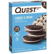 Quest Protein Bar, Cookies & Cream, High Fiber & Protein, Low Carb, 8 Pack