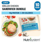 Nutrisystem Grilled Chicken Sandwich Bundle, 13g Protein, Frozen, 10 Count