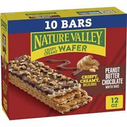 Wafer Bars, Peanut Butter Chocolate Flavored Snacks, 10 Bars, 13 OZ