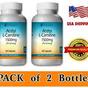 Acetyl L-Carnitine Capsules 1500mg Pack Of 2 Energize Your Mind and Body
