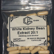 White Kidney Bean extract [16000mg 20:1] carb blocker (50 capsules).