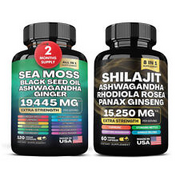 Dynamic Vitality Bundle - Sea Moss 7000mg, Black Seed Oil 4000mg/ Shilajt