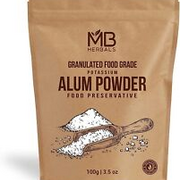 MB Herbals Alum Powder 100 Gram (3.5 oz) | Granulated Potassium Alum Powder | Pu