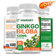 Ginkgo Biloba Capsules 120mg - Memory Mental Focus Brain Booster Supplement