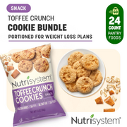 Nutrisystem Toffee Crunch Cookie Bites, Shelf-Stable, Delicious, 24 Pack