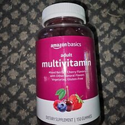 Multivitamin 150 Mixed Gummies Berry & Cherry by Amazon basics Exp 11/24