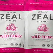 ZURVITA ZEAL FOR LIFE-POWER ENERGY DRINK-WILD BERRY--420g (2-BAG)