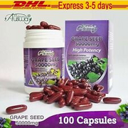 Ausway Grape Seed 50000 mg Hight Potency Reduce Acne Anti-Aging 100 Capsule