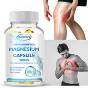 Magnesium Capsules 500mg - for Sleep, Stress Relief,Support Bone & Muscle Health