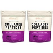 Collagen Peptides Powder - Hair, Skin, Nail, and Joint Support - 16oz (2-Pack)